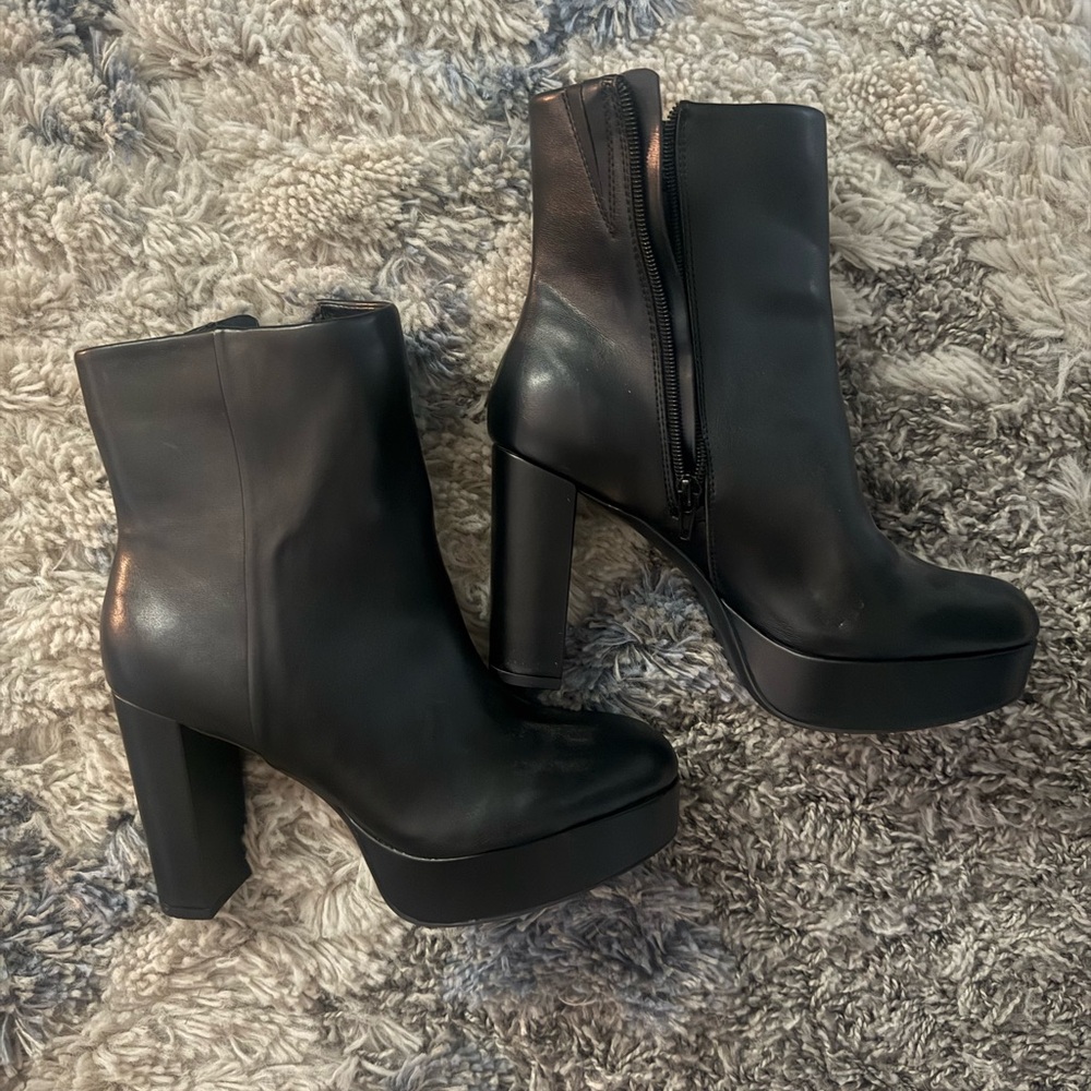 Black Platform Ankle Boots